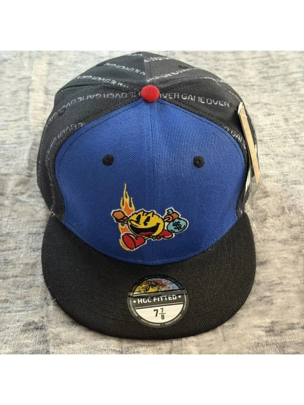 Headgear Classics Pac-Man Money Bag Fitted Hat Cap HGC FITTED Size 7 7/8 Black